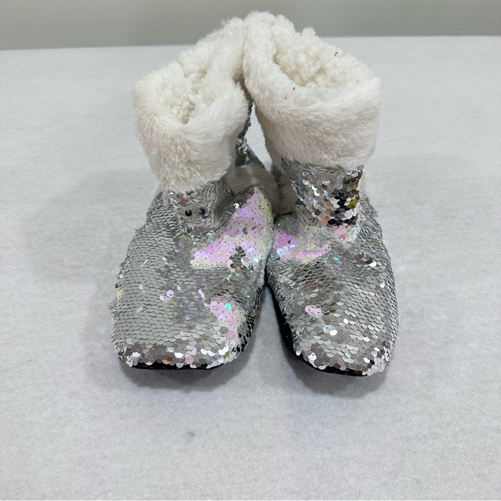 Women’s Silver Sequin Slippers